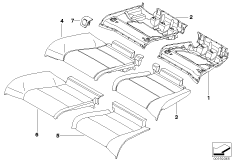 Seat, rear, cushion, & cover, basic seat 2