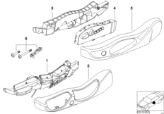 Single parts of front seat controls 1