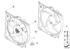 Fan housing, mounting parts 1