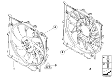 Fan housing, mounting parts 2