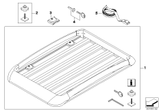 Luggage basket aluminium