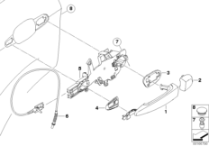 Locking system, door, rear 2