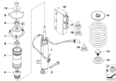 Spring strut, rear / VDC / ECU 1