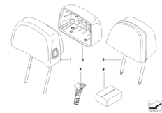 Seat, front, head restraint 2