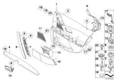 Door trim panel rear / Side airbag 1