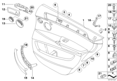 Door trim, rear 1