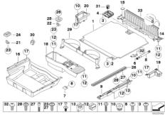 Trim panel, trunk floor 1