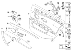 Door trim, rear 2