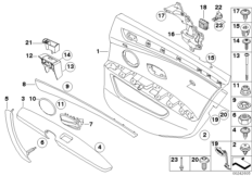 Door trim panel rear / Side airbag 2