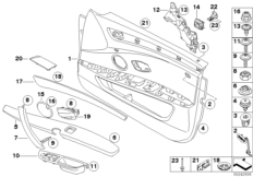 Door trim panel, front / side airbag 2