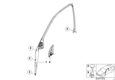 Door window lifting mechanism front 2