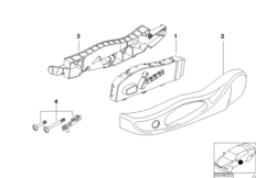 Single parts of front seat controls 2