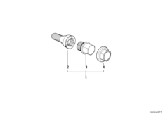 Wheel bolt lock with adaptor 1