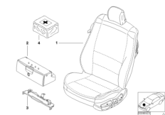 Seat, front, complete seat 3