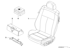 Seat, front, complete seat 1