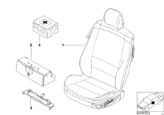 Seat, front, complete seat 4