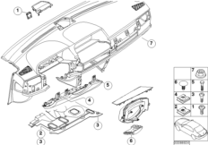 Mounting parts, instrument panel 2