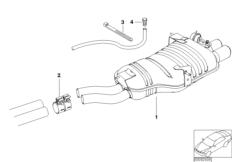 Exhaust system, rear 1