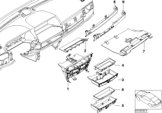 Mounting parts, instrument panel 1