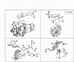 SHIELDING AND SOUNDPROOFING AT ENGINE, TRANSMISSION, FRONT AXLE TRANSMISSION 1