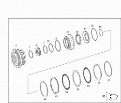 CLUTCH K1, FRONT PLANETARY GEAR TRAIN 1