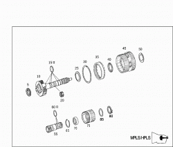 CENTER PLANETARY SET, (OUTPUT SHAFT) REAR PLANETARY SET