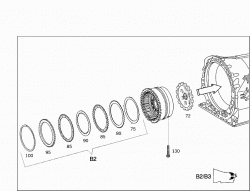 MULTIPLE DISK BRAKE B2, MULTIPLE DISK BRAKE B3,PARKING LOCK GEARWHEEL 2