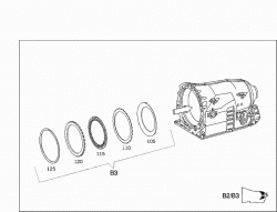 MULTIPLE DISK BRAKE B2, MULTIPLE DISK BRAKE B3,PARKING LOCK GEARWHEEL 3