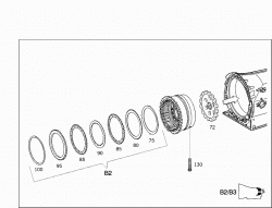 MULTIPLE DISK BRAKE B2, MULTIPLE DISK BRAKE B3,PARKING LOCK GEARWHEEL 2