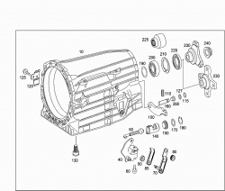 TRANSMISSION HOUSING, OUTPUT FLANGE, PARKING LOCK,SHIFT LOCK,SELECTOR LEBER 1