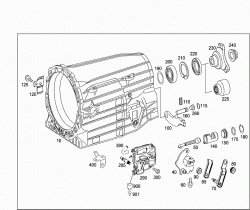 TRANSMISSION HOUSING, OUTPUT FLANGE, PARKING LOCK,SHIFT LOCK,SELECTOR LEBER 1