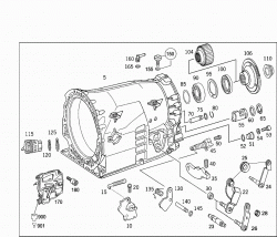 TRANSMISSION HOUSING, OUTPUT FLANGE, PARKING LOCK,SHIFT LOCK,SELECTOR LEBER 1