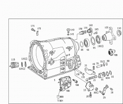 TRANSMISSION HOUSING, OUTPUT FLANGE, PARKING LOCK,SHIFT LOCK,SELECTOR LEBER