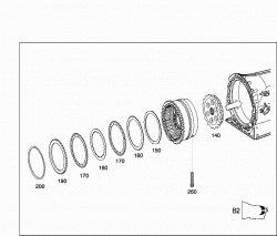 MULTIPLE DISK BRAKE B2, MULTIPLE DISK BRAKE B3, PAKING LOCK GEARWHEEL 2