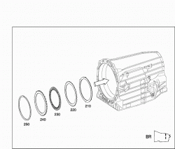 MULTIPLE DISK BRAKE B2, MULTIPLE DISK BRAKE B3, PAKING LOCK GEARWHEEL 3