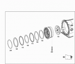 MULTIPLE DISK BRAKE B2, MULTIPLE DISK BRAKE B3, PAKING LOCK GEARWHEEL 2