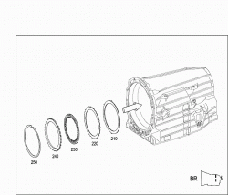 MULTIPLE DISK BRAKE B2, MULTIPLE DISK BRAKE B3, PAKING LOCK GEARWHEEL 3