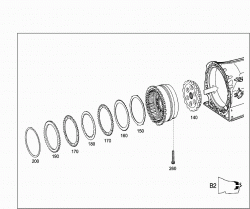 MULTIPLE DISK BRAKE B2, MULTIPLE DISK BRAKE B3, PAKING LOCK GEARWHEEL 2