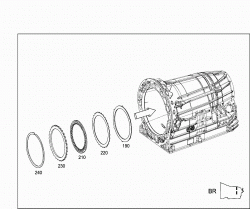 MULTIPLE DISK BRAKE B2, MULTIPLE DISK BRAKE B3, PAKING LOCK GEARWHEEL 3