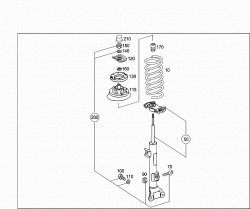 SPRING STRUT AND SPRING STRUT MOUNTING FRONT 1