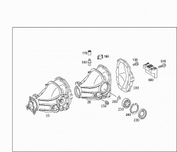 REAR AXLE HOUSING WITH DIFFERENTIAL 1