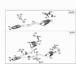 EXHAUST SYSTEM USED ON FOUR-CYLINDER GASOLINE VEHICLES 2