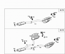 EXHAUST SYSTEM USED ON FOUR-CYLINDER GASOLINE VEHICLES 3