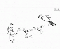 EXHAUST SYSTEM USED ON FOUR-CYLINDER GASOLINE VEHICLES 2