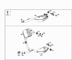 EXHAUST SYSTEM USED ON FOUR-CYLINDER GASOLINE VEHICLES 2