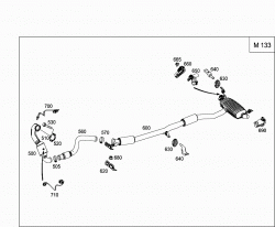 EXHAUST SYSTEM USED ON FOUR-CYLINDER GASOLINE VEHICLES 2