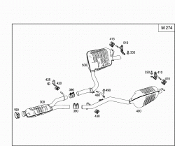 EXHAUST SYSTEM USED ON FOUR-CYLINDER GASOLINE VEHICLES 2