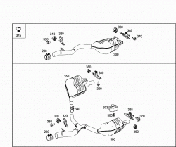 EXHAUST SYSTEM USED ON FOUR-CYLINDER GASOLINE VEHICLES 2