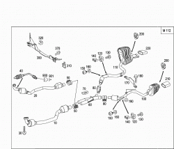 EXHAUST SYSTEM USED ON SIX-CYLINDER GASOLINE VEHICLES 1