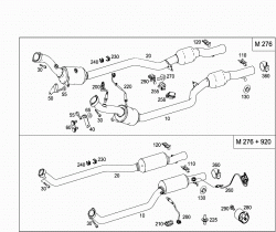 EXHAUST SYSTEM USED ON SIX-CYLINDER GASOLINE VEHICLES 1